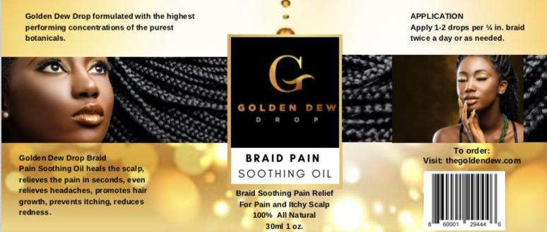 Golden Dew Drop Braid Soothing Oil 1oz